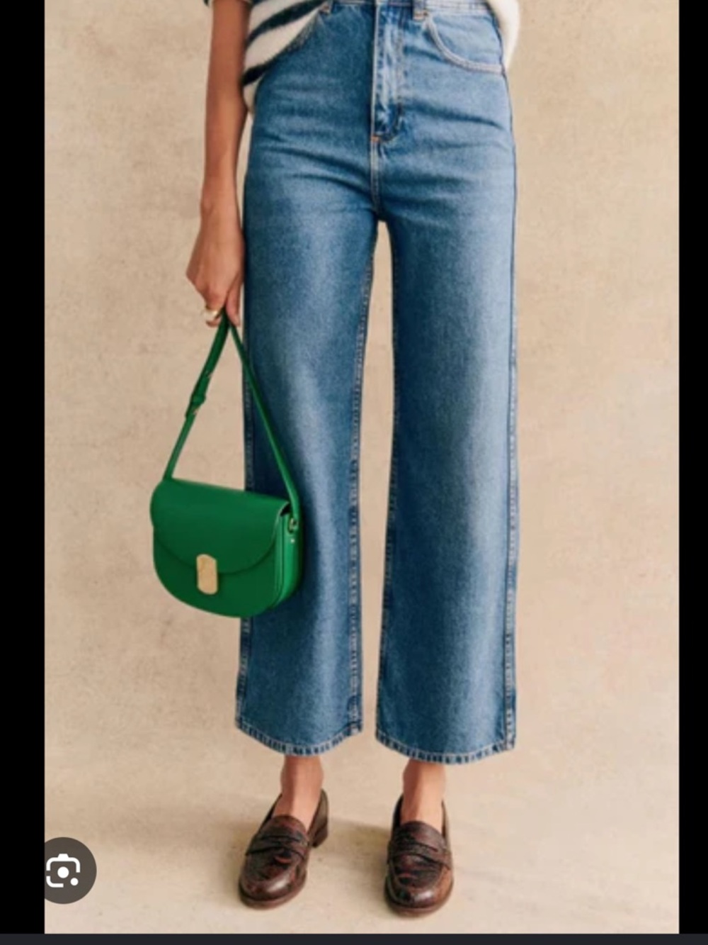 Sezane Le Crop Denim